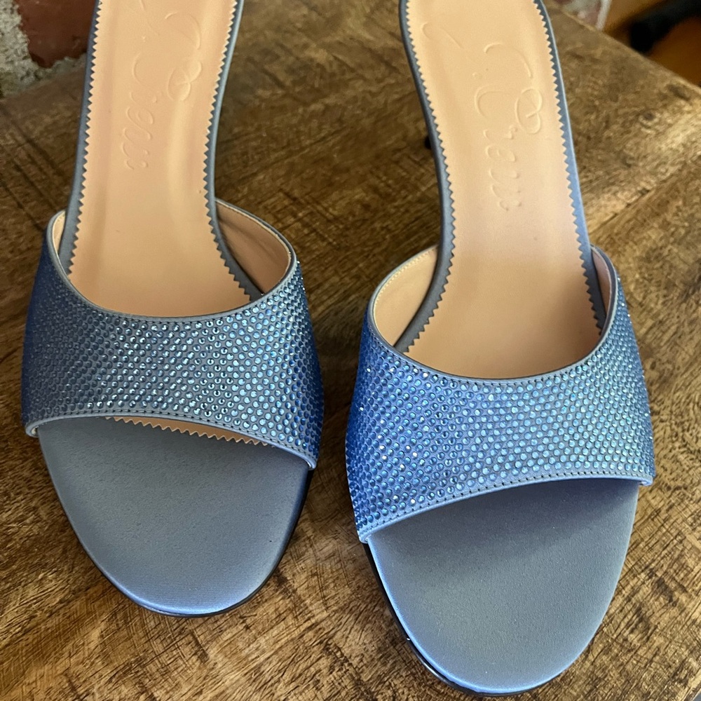 J.Crew Violetta crystal sandals size 8 1/2 - Picture 1 of 6
